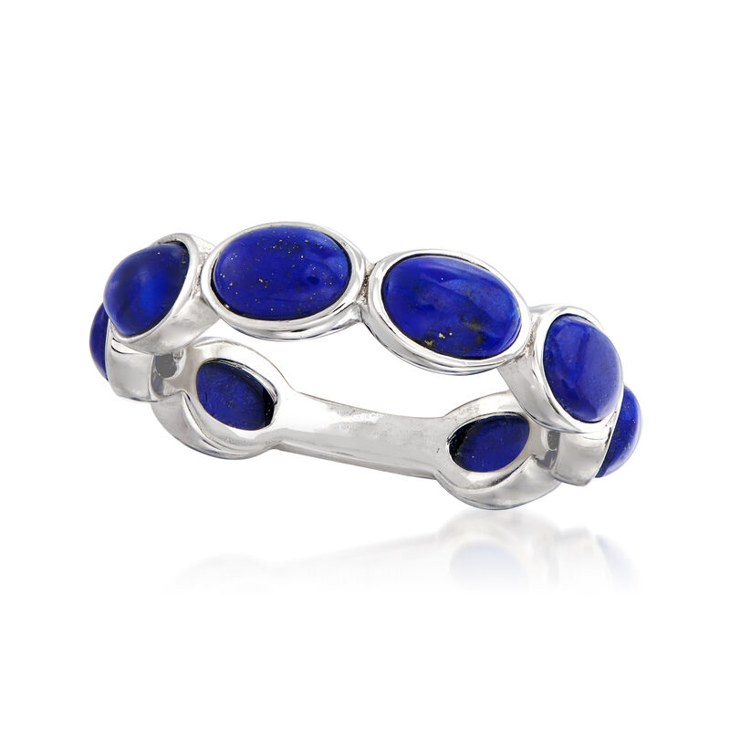 Lapis Ring in Sterling Silver image number 3
