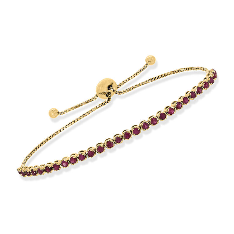 1.60 ct. t.w. Ruby Bolo Bracelet in 14kt Yellow Gold image number 0