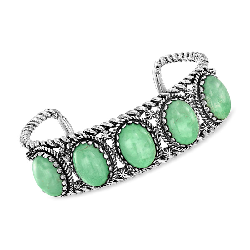 Turquoise Southwestern-Style Cuff Bracelet in Sterling Silver image number 0