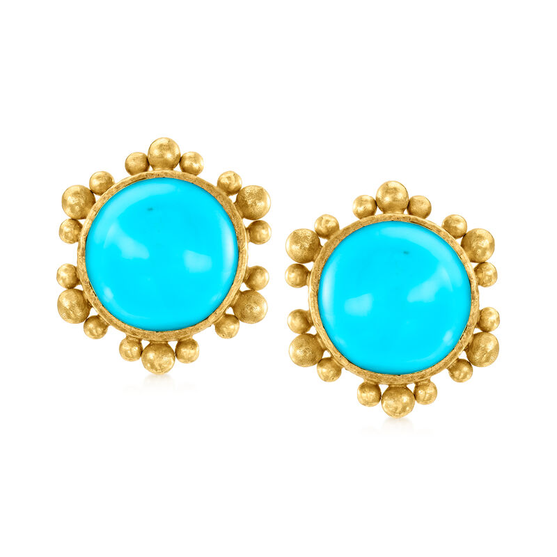 C. 1990 Vintage Elizabeth Locke Turquoise Earrings image number 0