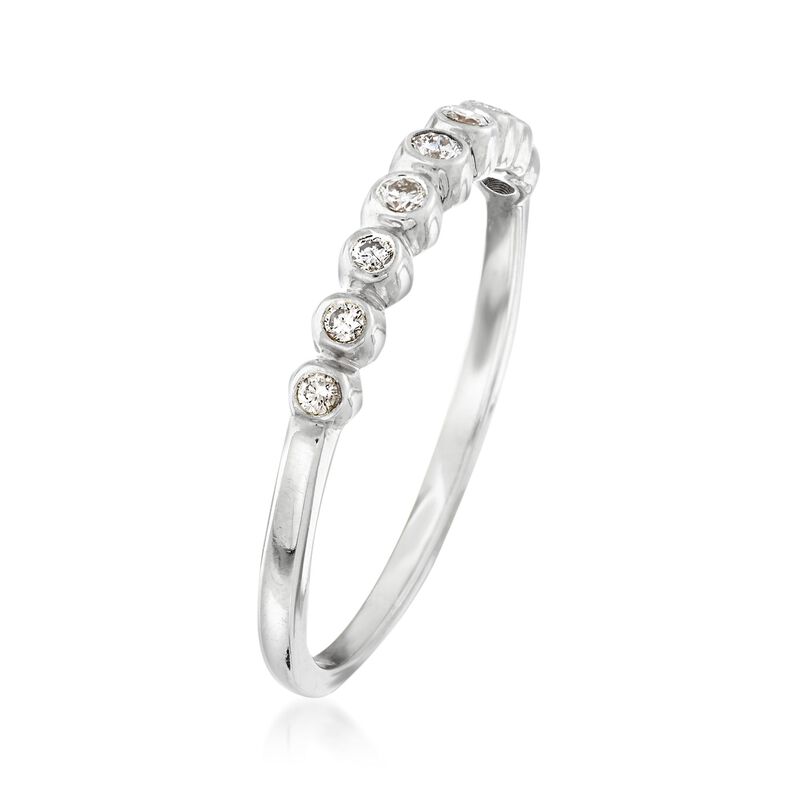 .13 ct. t.w. Bezel-Set Diamond Ring in Sterling Silver image number 2