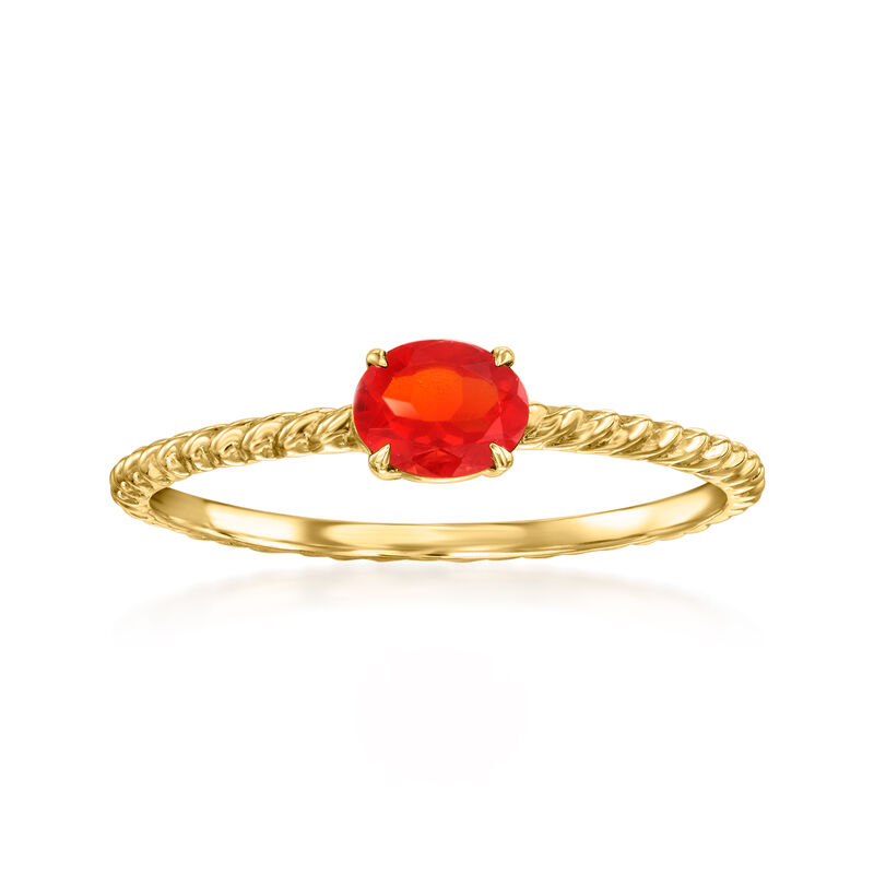 Fire Opal Ring in 14kt Yellow Gold image number 0