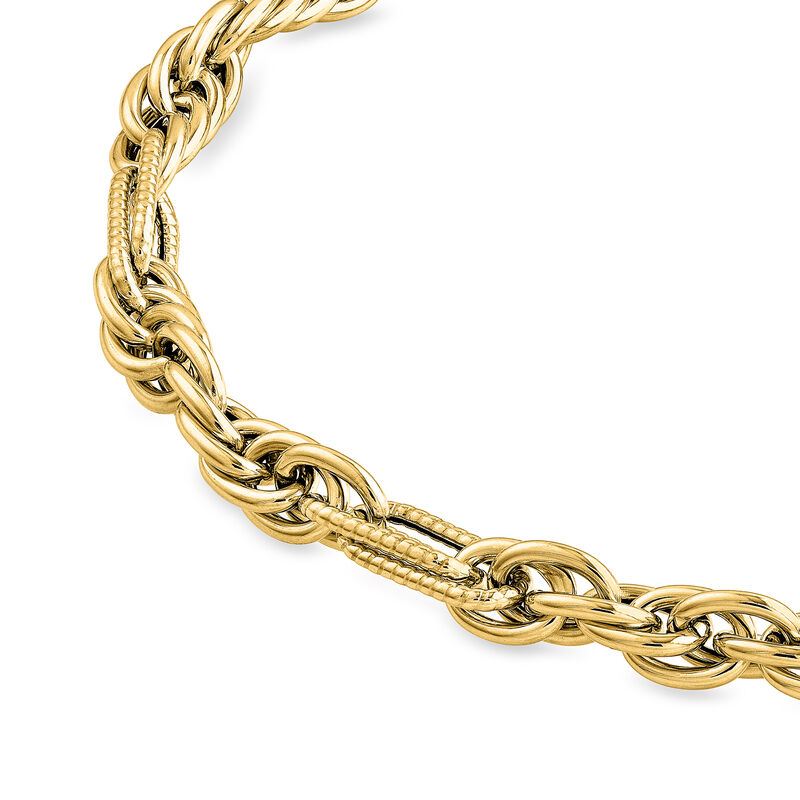 Italian 14kt Yellow Gold Twisted-Link Bracelet. 7.5&quot; image number 2