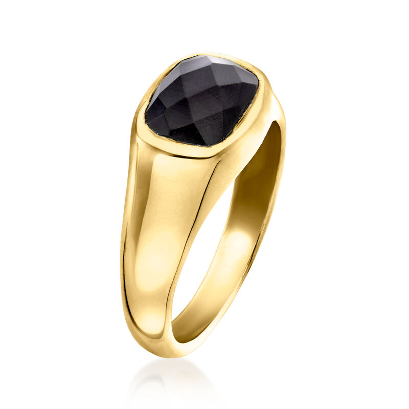 Onyx Ring in 18kt Gold Over Sterling image number 2