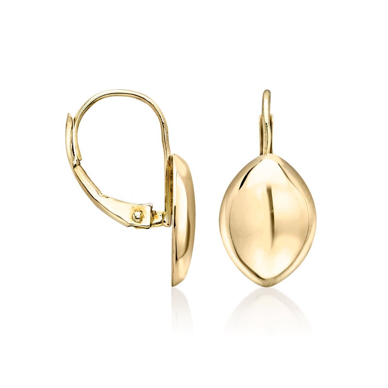 C. 1990 Vintage 18kt Yellow Gold Oval Drop Earrings image number 2