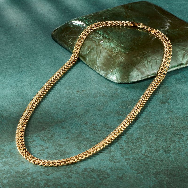 Italian 18kt Yellow Gold Infinity-Link Necklace. 18&quot; image number 2