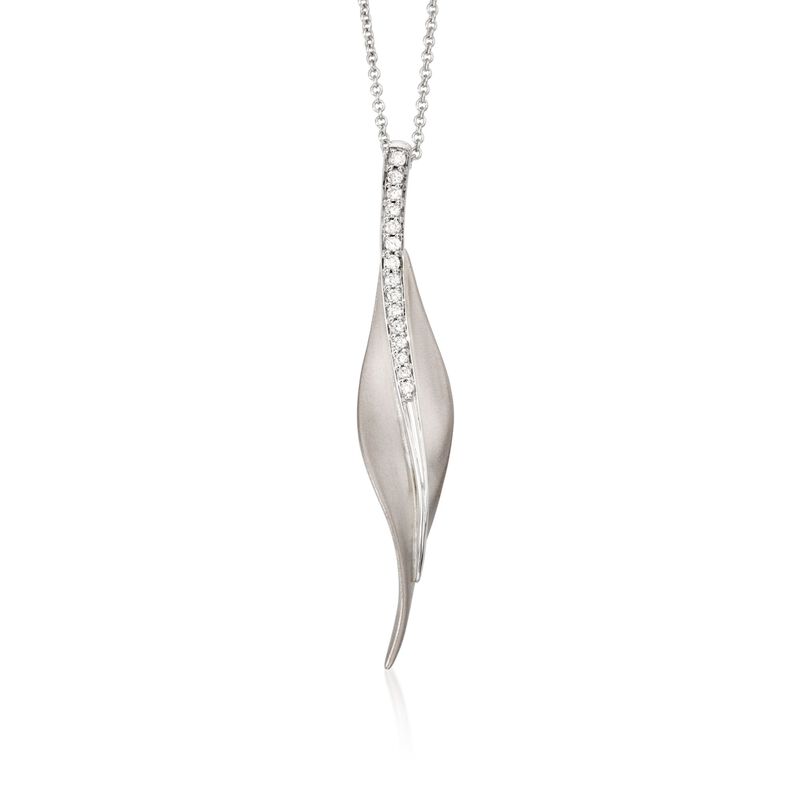 Simon G. .13 ct. t.w. Diamond Pendant Necklace in 18kt White Gold image number 0