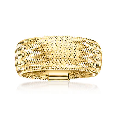 Italian 10kt Yellow Gold Mesh Stretch Ring