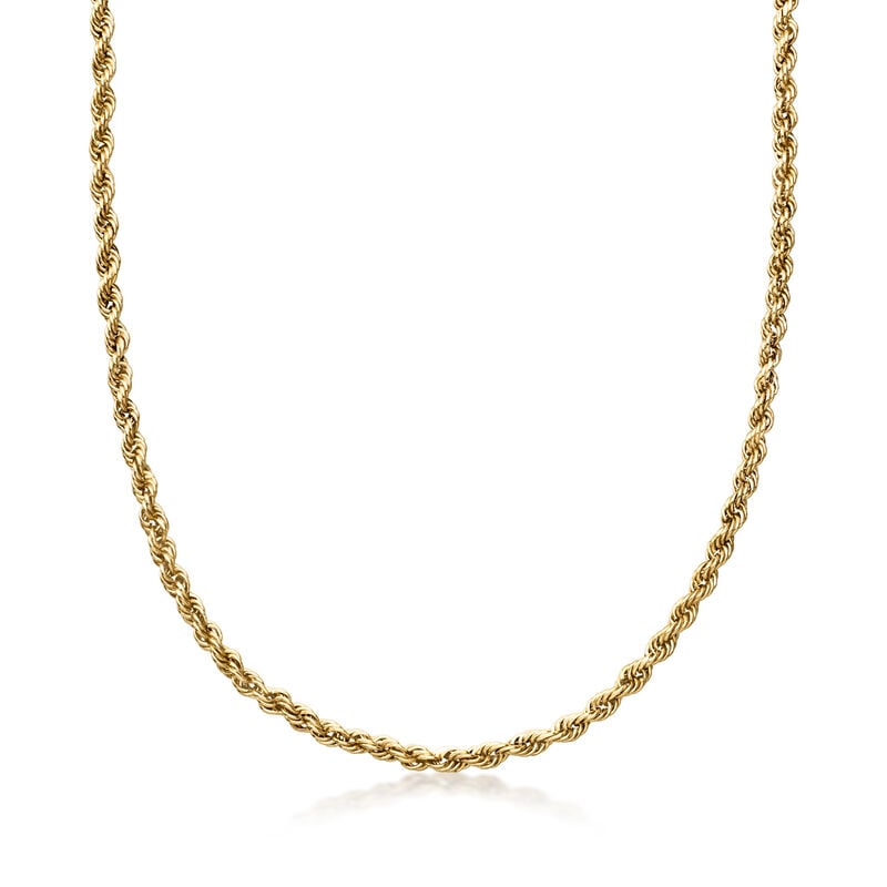 C. 1990 Vintage 14kt Yellow Gold Rope-Chain Necklace. 18" image number 0