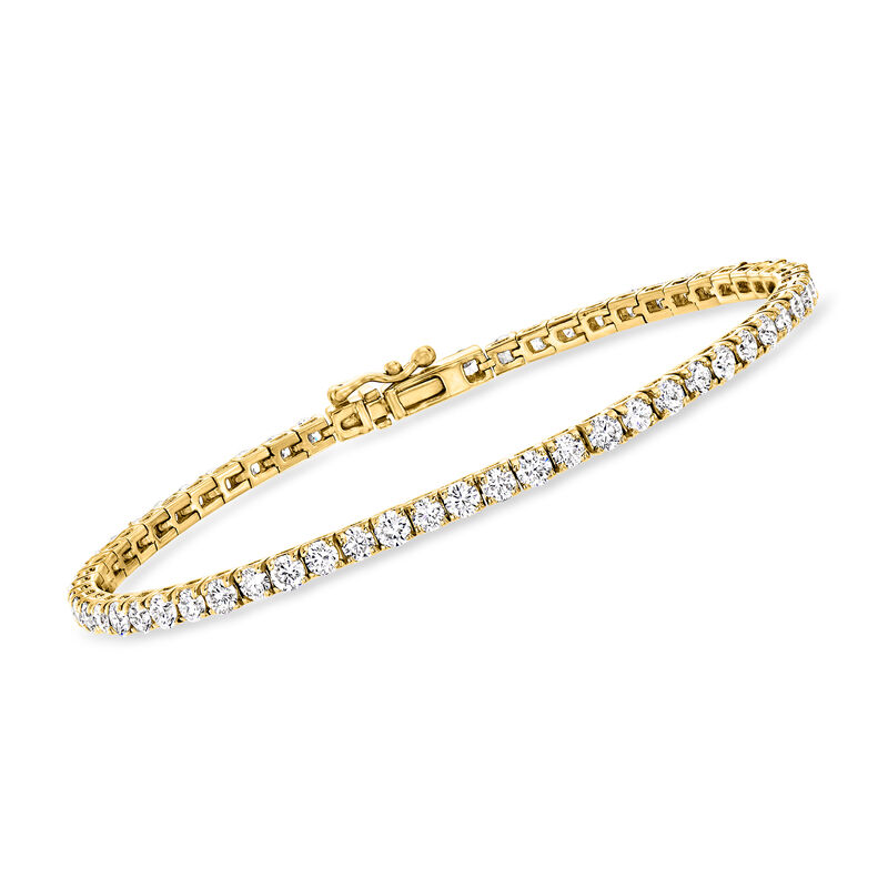 5.00 ct. t.w. Lab-Grown Diamond Tennis Bracelet in 14kt Yellow Gold image number 0