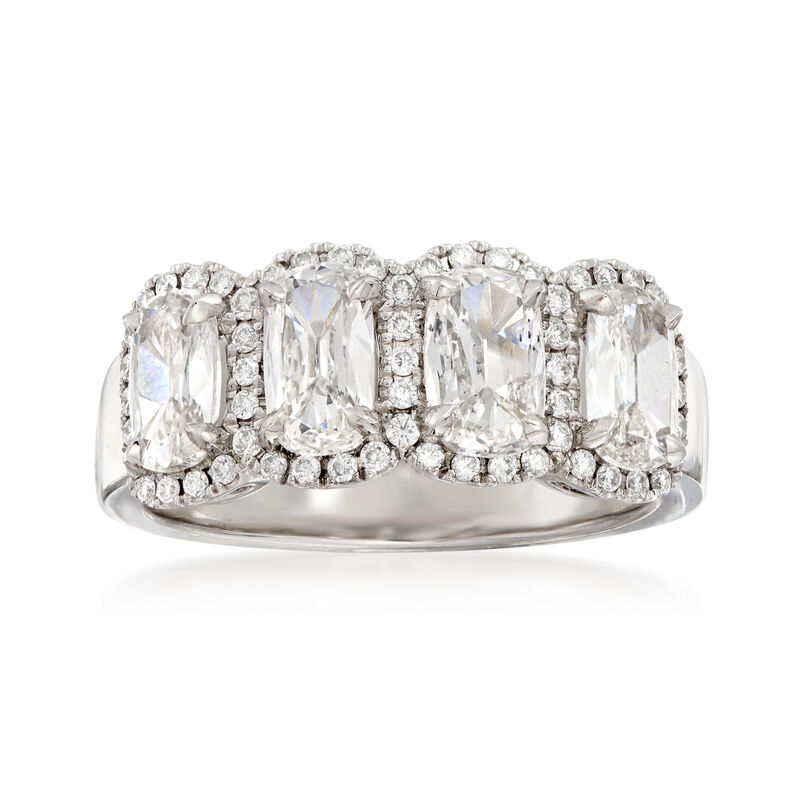 Henri Daussi 1.99 ct. t.w. Four-Stone Diamond Ring in 18kt White Gold image number 0