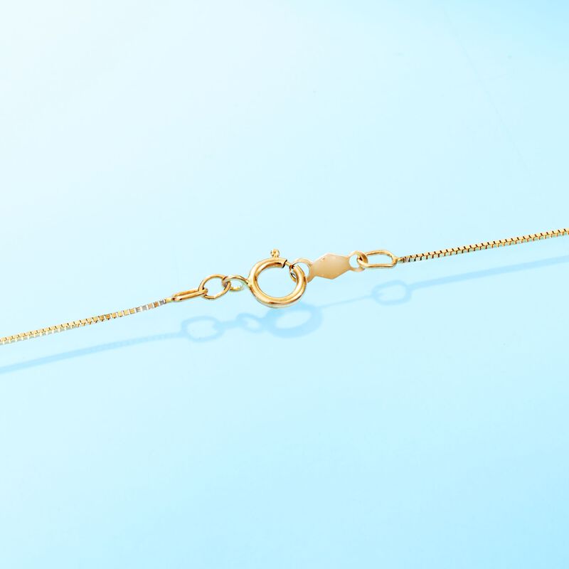 1.00 Carat Diamond Solitaire Necklace in 14kt Yellow Gold. 18&quot; image number 4