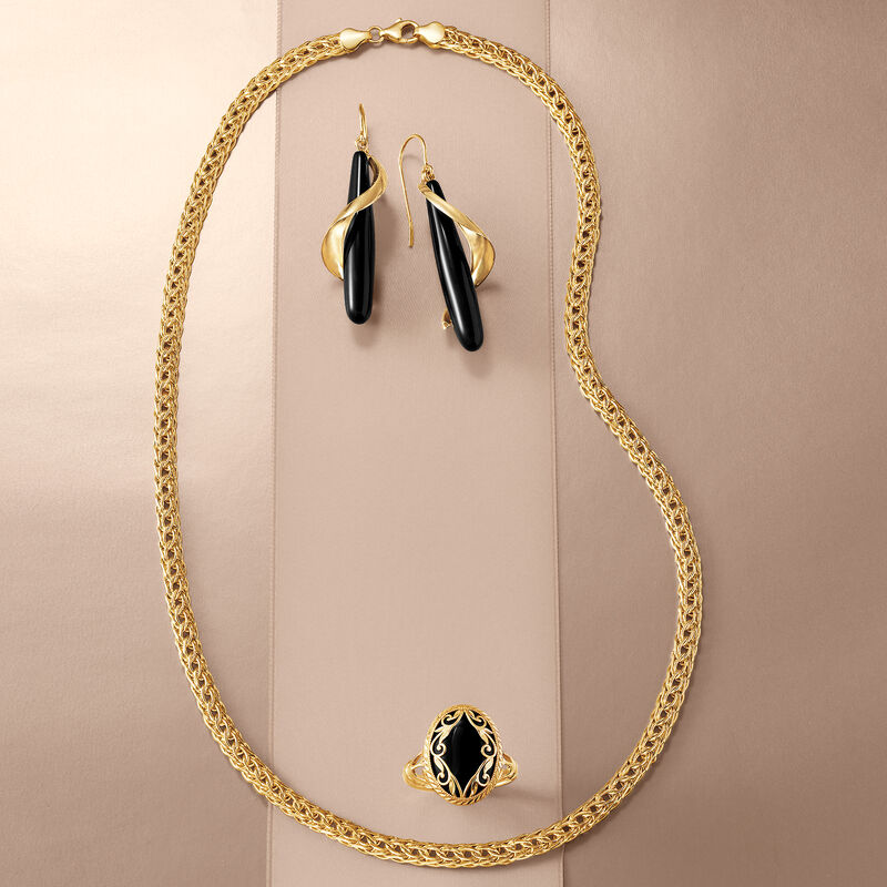 14kt Yellow Gold Braided Link Necklace image number 2
