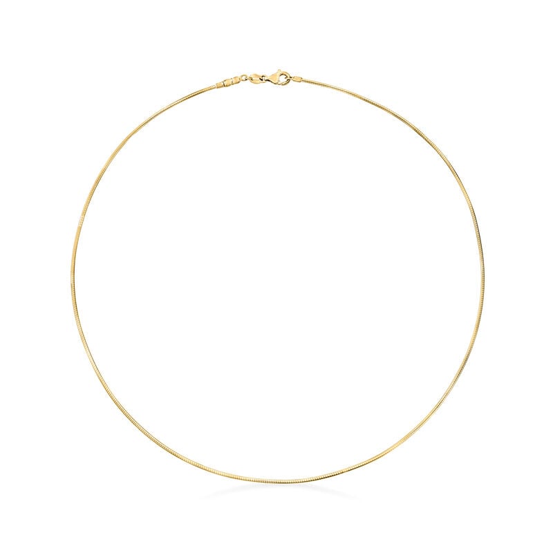 1mm 14kt Yellow Gold Omega Necklace image number 0