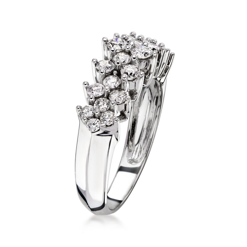 C. 2000 Vintage 1.00 ct. t.w. Diamond Ring in 14kt White Gold. Size 6.75 image number 2