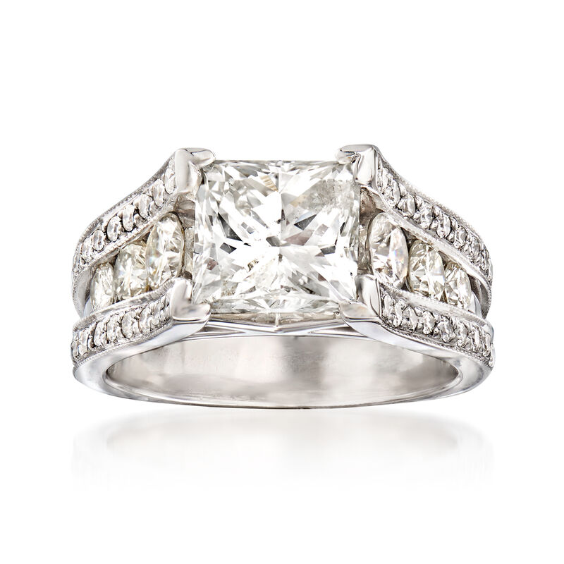 Majestic Collection 4.60 ct. t.w. Diamond Ring in 18kt White Gold. Size 7 image number 0