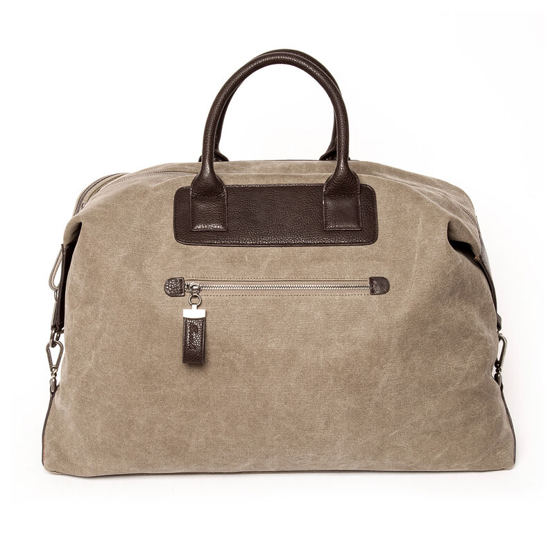 Brouk and Co. &quot;Excursion&quot; Khaki Waxed Canvas Weekender Bag image number 0