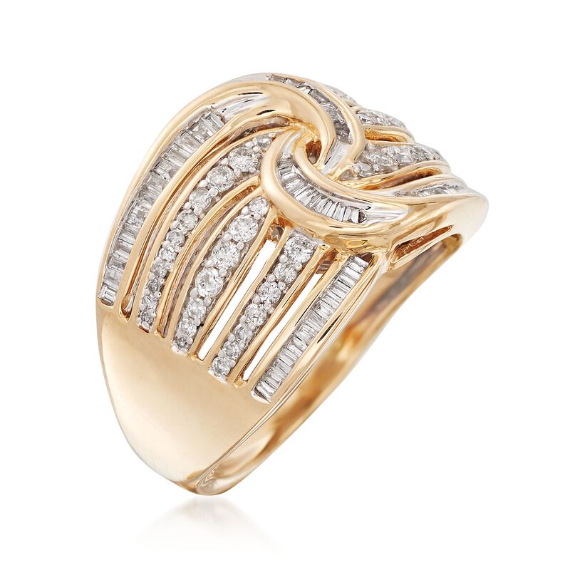 .75 ct. t.w. Diamond Twist Ring in 14kt Yellow Gold image number 2