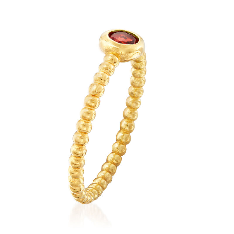 Phillip Gavriel &quot;Popcorn&quot; .30 Carat Garnet Beaded Ring in 14kt Yellow Gold image number 2