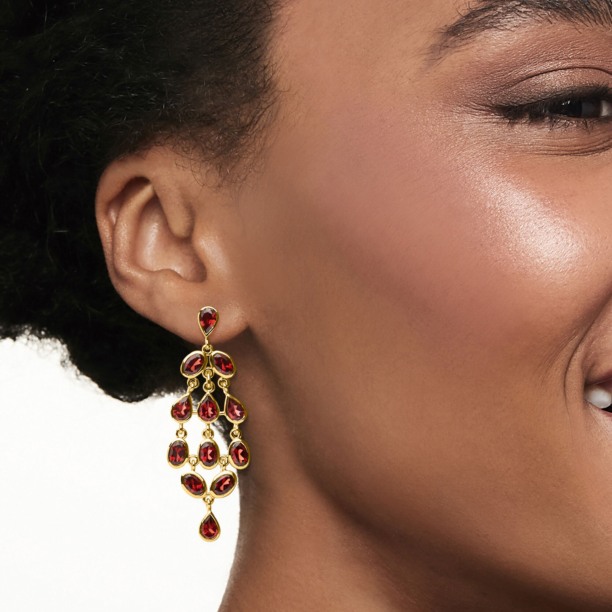 Garnet chandelier earrings hot sale