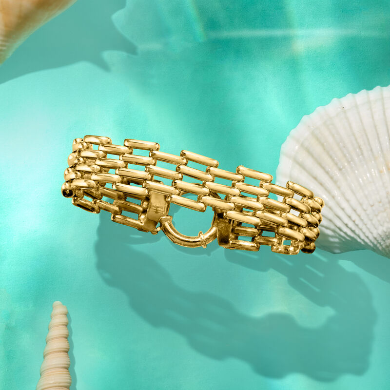 14kt Yellow Gold Panther-Link Bracelet image number 2