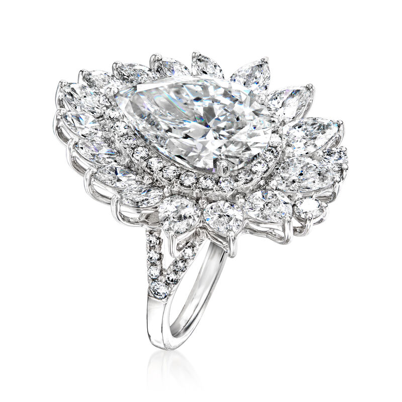 8.00 ct. t.w. Lab-Grown Diamond Halo Ring in 14kt White Gold image number 2