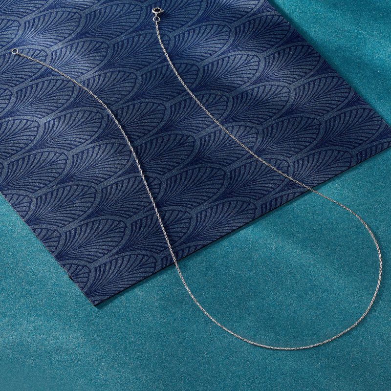 .7mm 14kt White Gold Rope-Chain Necklace image number 2
