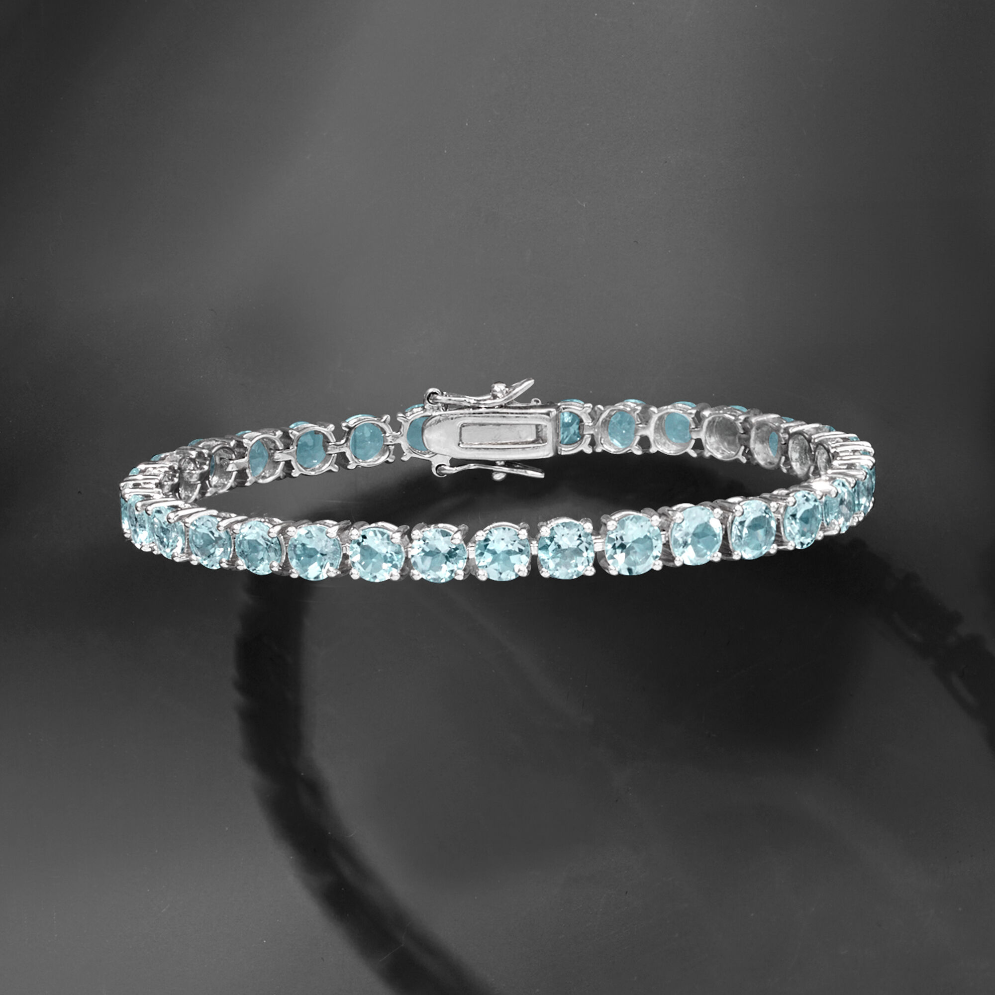 19.20 ct. t.w. Sky Blue Topaz Tennis Bracelet in Sterling Silver