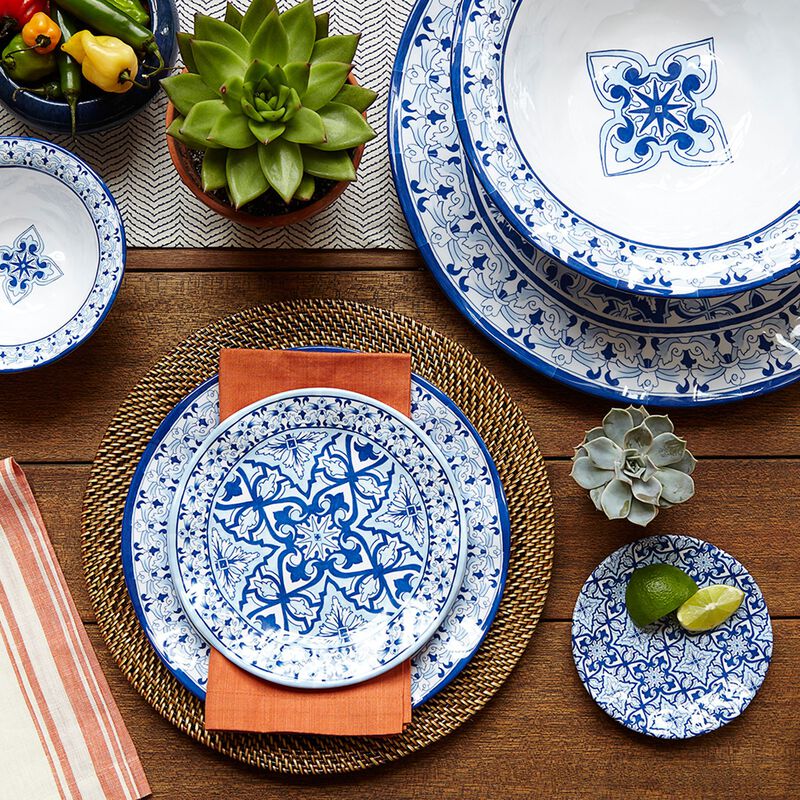 &quot;Talavera&quot; Azul Melamine Dinnerware image number 0
