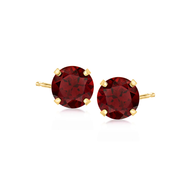 4.20 ct. t.w. Garnet Martini Stud Earrings in 14kt Yellow Gold image number 0