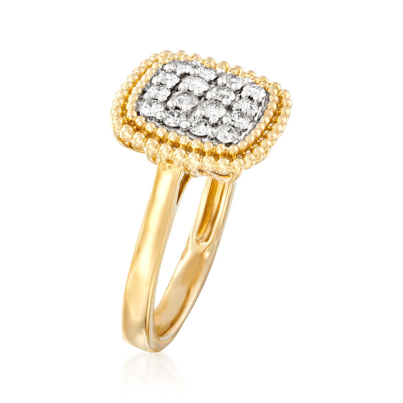 .50 ct. t.w. Diamond Beaded Ring in 14kt Yellow Gold image number 2