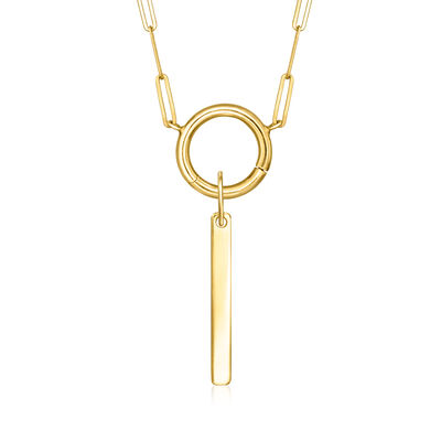 Italian 14kt Yellow Gold Linear Bar Charm