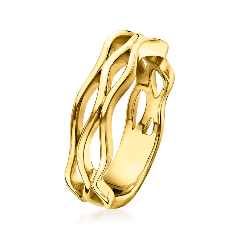 18kt Gold Vermeil Wavy Ring image number 2