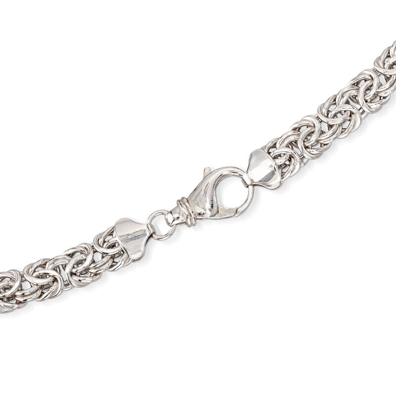 Sterling Silver Graduated Byzantine Necklace image number 2