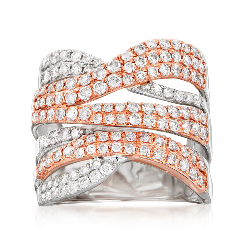 1.50 ct. t.w. Diamond Highway Ring in 14kt Two-Tone Gold image number 0