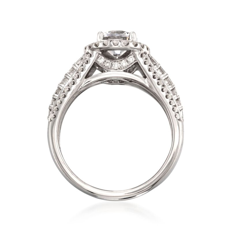 Simon G. .99 ct. t.w. Diamond Engagement Ring Setting in 18kt White Gold image number 3