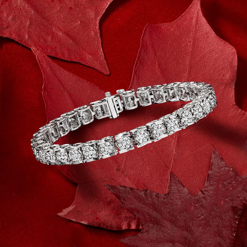 3.00 ct. t.w. Diamond Tennis Bracelet in Sterling Silver