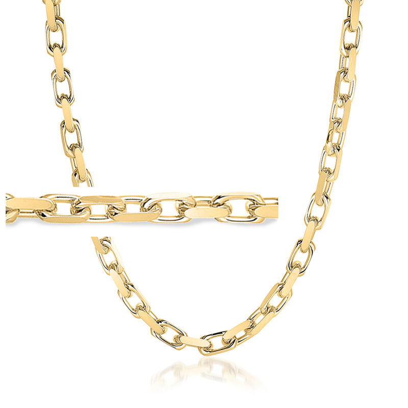 Men's 14kt Yellow Gold Cable-Chain Necklace image number 0