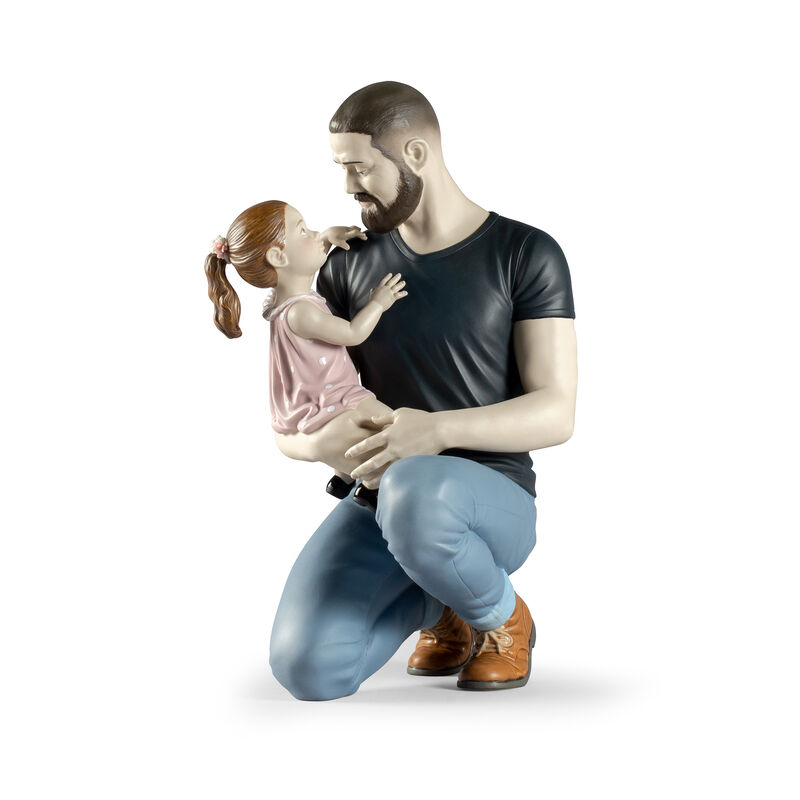 Lladro &quot;In Daddy's Arms&quot; Father and Child Porcelain Figurine image number 0