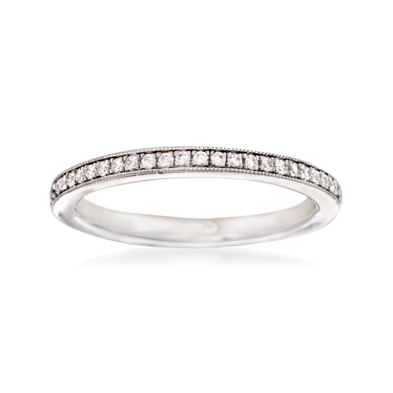 Gabriel Designs .15 ct. t.w. Diamond Wedding Band in 14kt White Gold image number 0