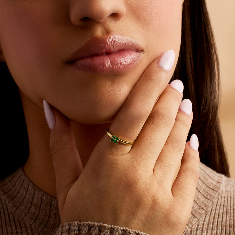.10 ct. t.w. Emerald Ring in 14kt Yellow Gold image number 4