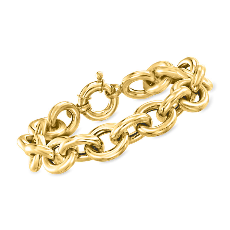 Italian 18kt Yellow Gold Cable-Chain Bracelet image number 0