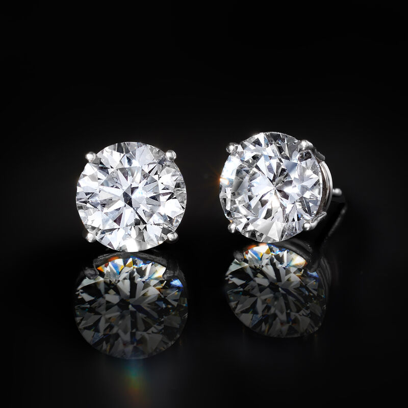 5.00 ct. t.w. Lab-Grown Diamond Stud Earrings in 14kt White Gold image number 2