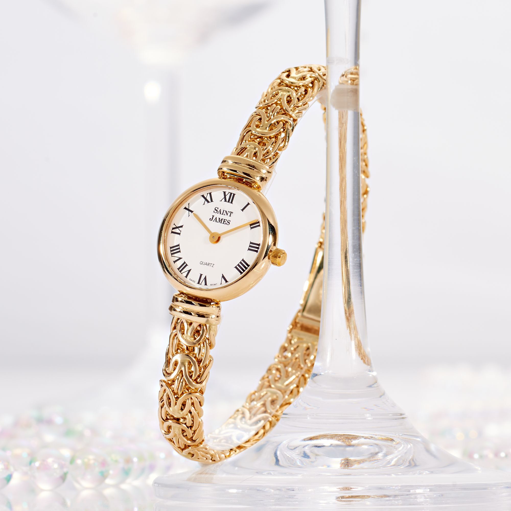Saint James Women's 22mm 14kt Yellow Gold Byzantine Watch | Ross