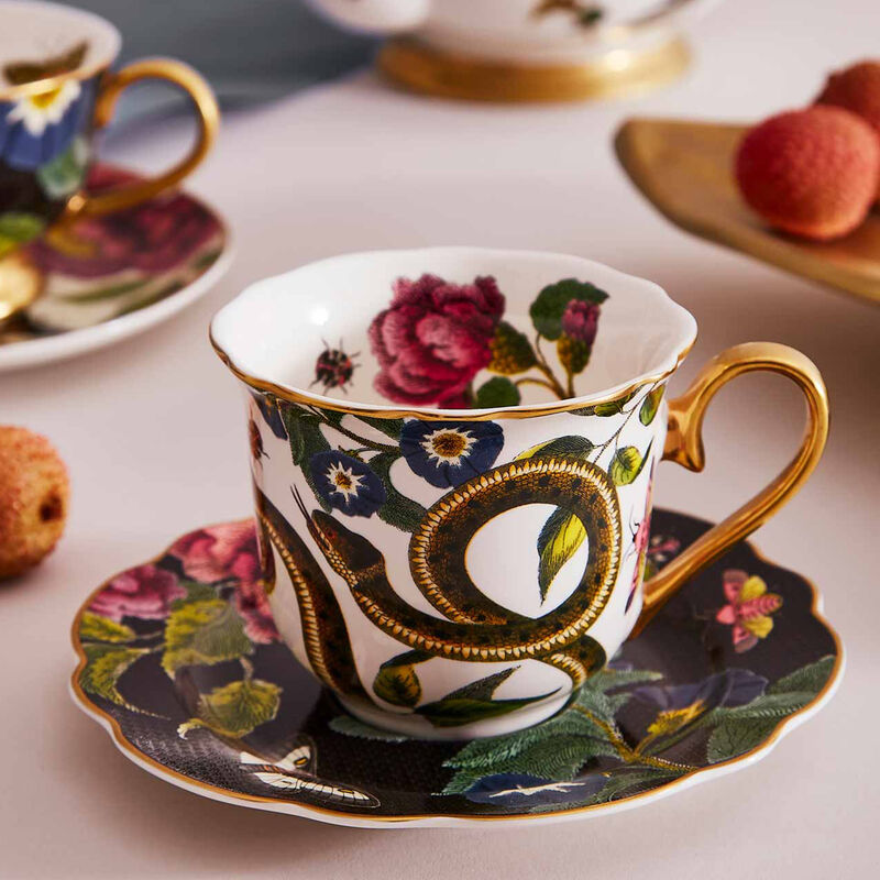 Spode "Creatures of Curiosity" Set of 4 Assorted Teacups with Saucers image number 9