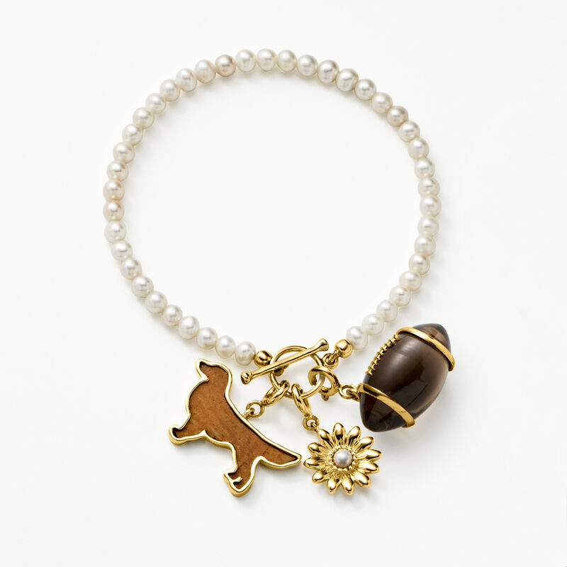 20.00 Carat Smoky Quartz Football Charm in 18kt Gold Over Sterling image number 3
