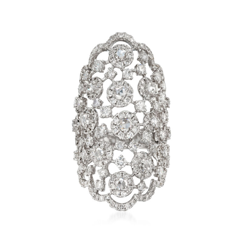 5.10 ct. t.w. Diamond Tiara Ring in 18kt White Gold image number 0