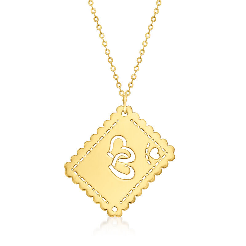 800 Stamp On Jewelry 14kt Yellow Gold Personalized Love Stamp