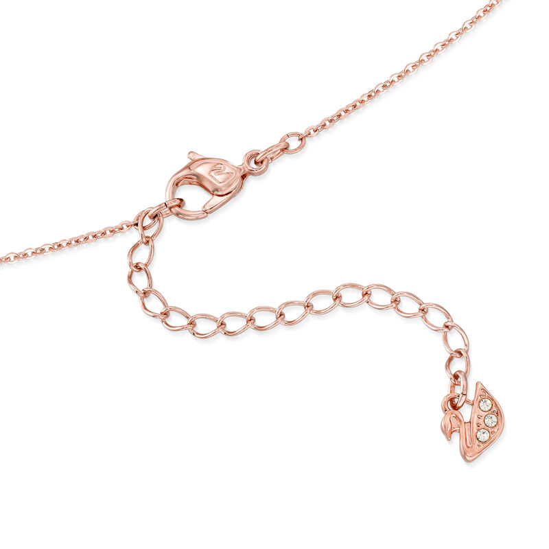 Swarovski Crystal Evil Eye Key Pendant Necklace in Rose Gold-Plated Metal image number 2