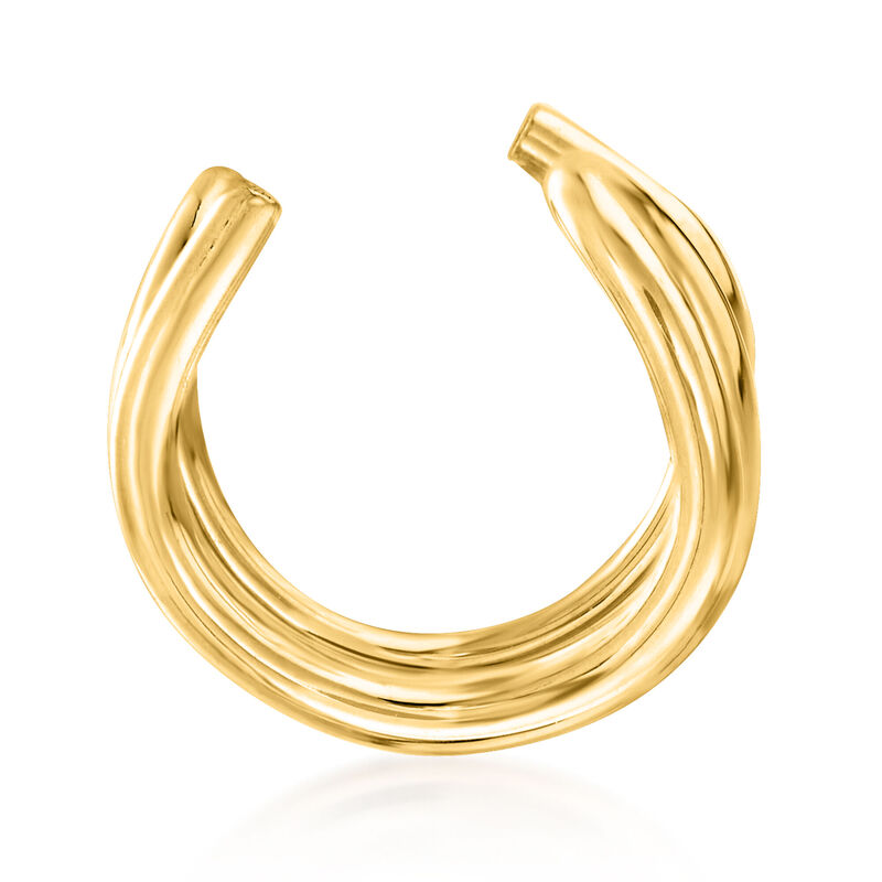 14kt Yellow Gold Multi-Row Single Ear Cuff image number 1